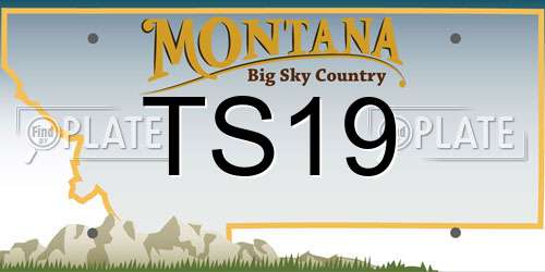 TS19 Montana License Plate
