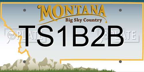 TS1B2B Montana License Plate