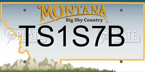 TS1S7B Montana License Plate