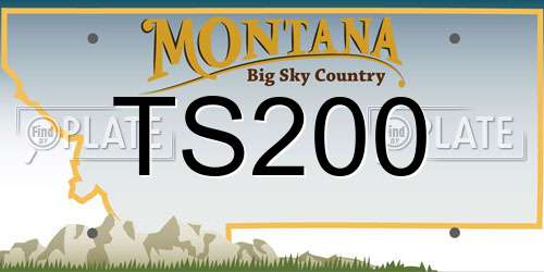 TS200 Montana License Plate