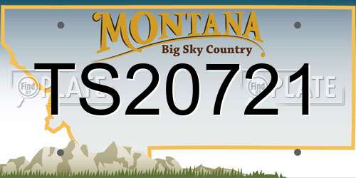 TS20721 Montana License Plate