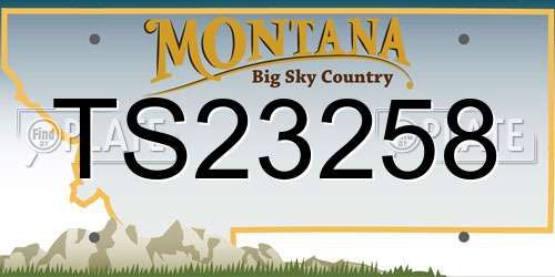 TS23258 Montana License Plate
