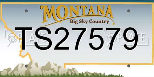 TS27579 Montana License Plate