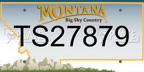 TS27879 Montana License Plate