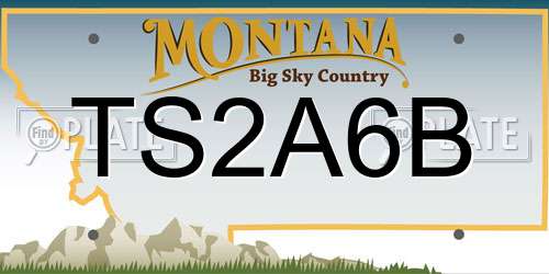 TS2A6B Montana License Plate