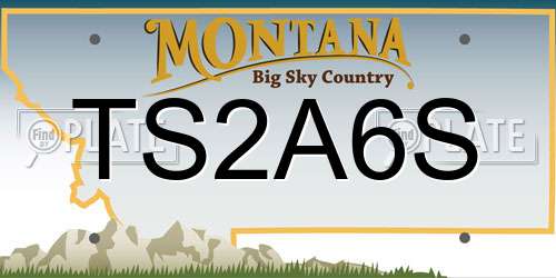 TS2A6S Montana License Plate