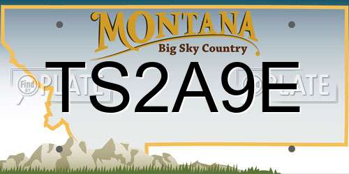 TS2A9E Montana License Plate