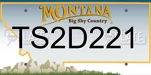 TS2D221 Montana License Plate