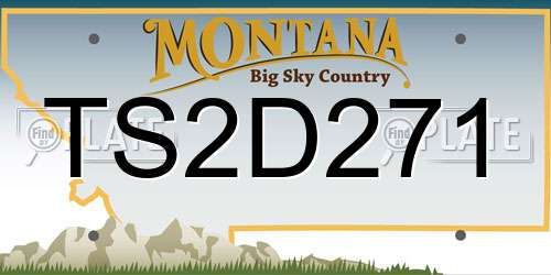 TS2D271 Montana License Plate