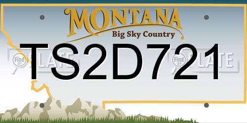TS2D721 Montana License Plate
