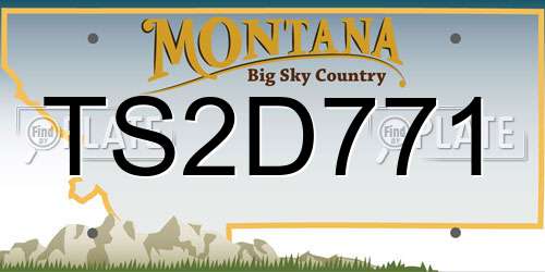 TS2D771 Montana License Plate