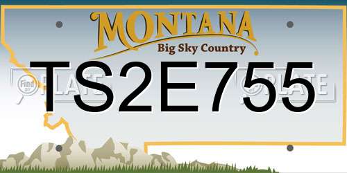 TS2E755 Montana License Plate