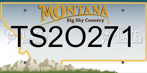 TS2O271 Montana License Plate