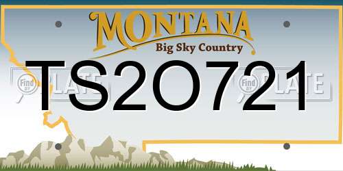 TS2O721 Montana License Plate