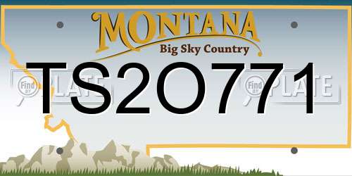 TS2O771 Montana License Plate