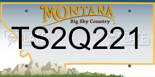 TS2Q221 Montana License Plate