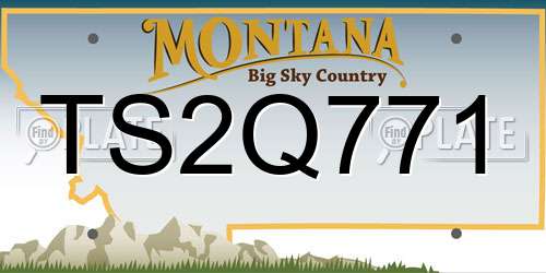 TS2Q771 Montana License Plate
