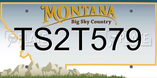 TS2T579 Montana License Plate
