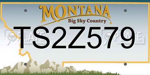 TS2Z579 Montana License Plate