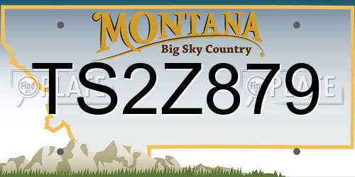 TS2Z879 Montana License Plate