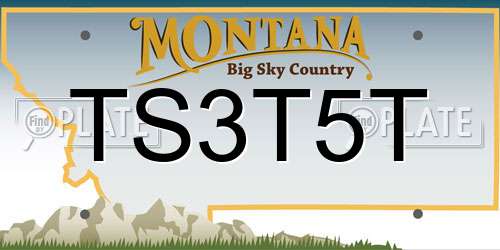 TS3T5T Montana License Plate