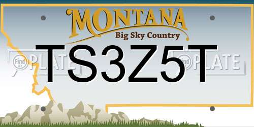 TS3Z5T Montana License Plate