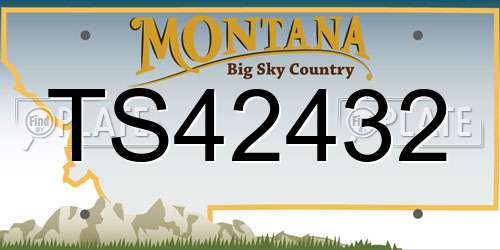 TS42432 Montana License Plate