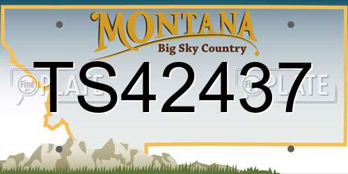 TS42437 Montana License Plate