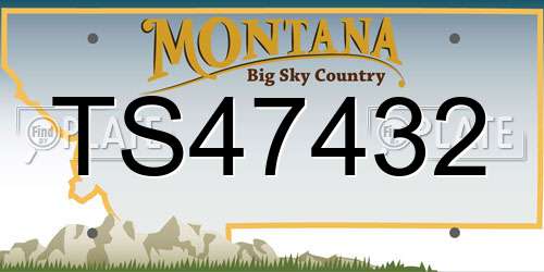 TS47432 Montana License Plate