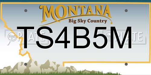 TS4B5M Montana License Plate