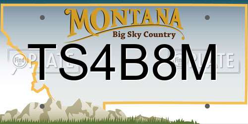 TS4B8M Montana License Plate