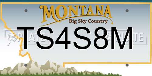 TS4S8M Montana License Plate
