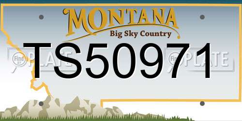 TS50971 Montana License Plate