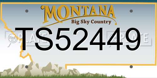 TS52449 Montana License Plate