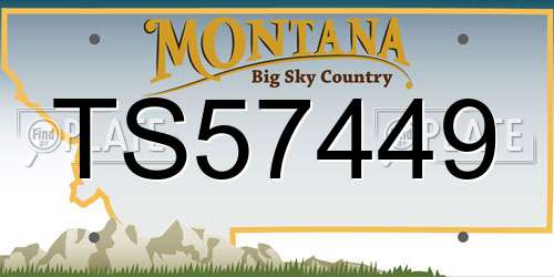 TS57449 Montana License Plate