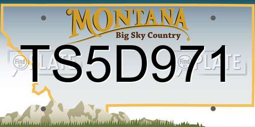 TS5D971 Montana License Plate