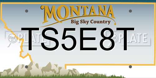 TS5E8T Montana License Plate