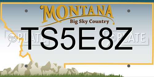 TS5E8Z Montana License Plate