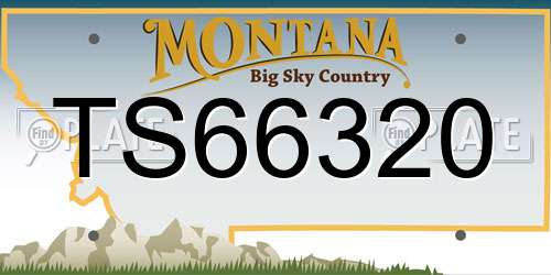 TS66320 Montana License Plate