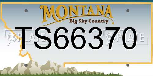 TS66370 Montana License Plate