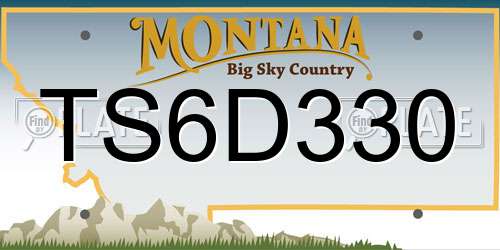 TS6D330 Montana License Plate