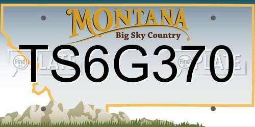 TS6G370 Montana License Plate