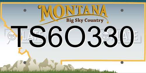 TS6O330 Montana License Plate