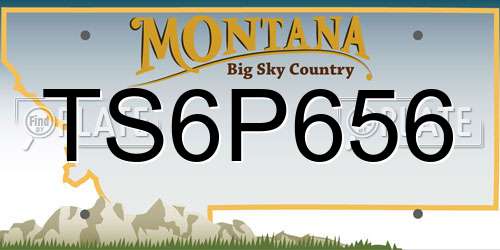 TS6P656 Montana License Plate