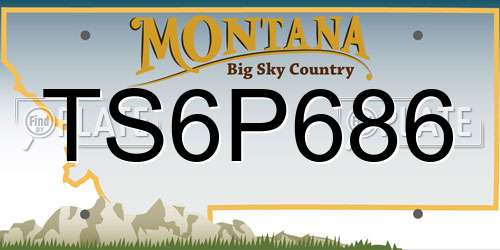 TS6P686 Montana License Plate