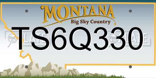 TS6Q330 Montana License Plate