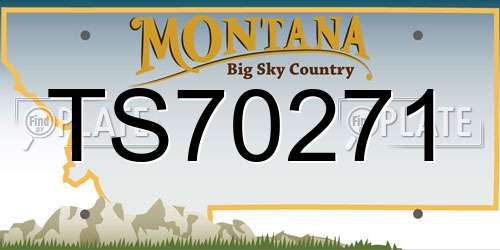 TS70271 Montana License Plate