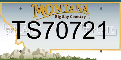 TS70721 Montana License Plate