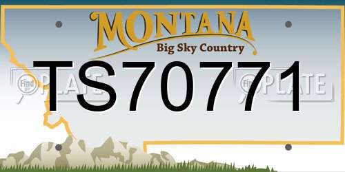 TS70771 Montana License Plate