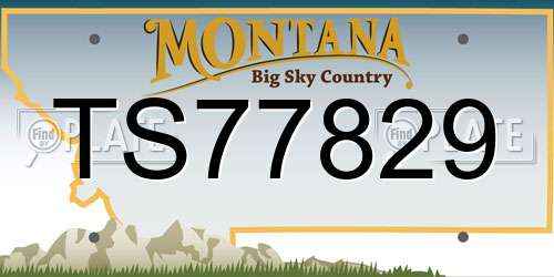 TS77829 Montana License Plate